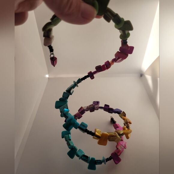 Multicolor Beaded Stone Arm Cuff - Picture 4 of 4